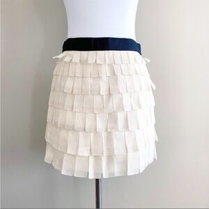 J. Crew Cream Tiered Skirt
